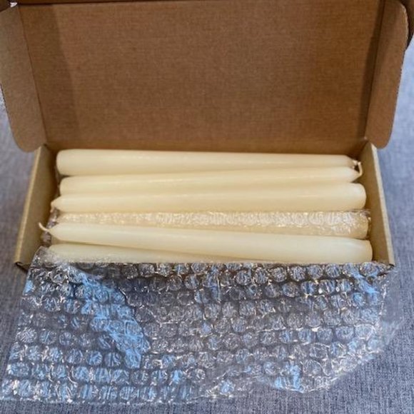 10 IVORY Dinner Taper Candles 10 Inch Unscented Dripless Candlesticks - Picture 4 of 4